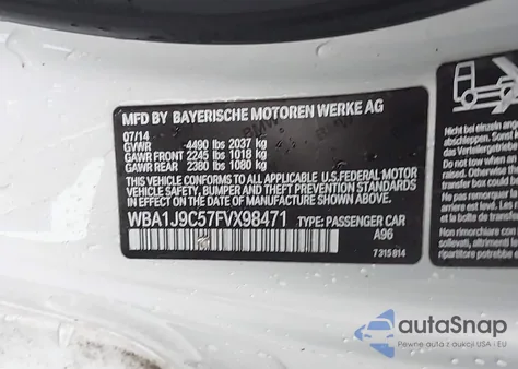 2015 BMW M235 xDrive z USA, uszkodzony, nr VIN WBA1J9C57FVX98471